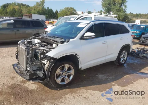 2015 Toyota Highlander Limited V6 z USA, uszkodzony, nr VIN 5TDYKRFH2FS077618